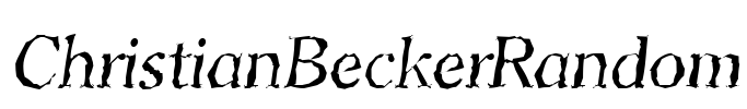 ChristianBeckerRandom Font Image