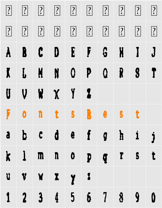 Faktur Character Map