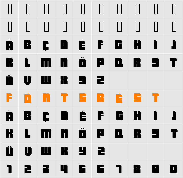AB Mindblock Character Map