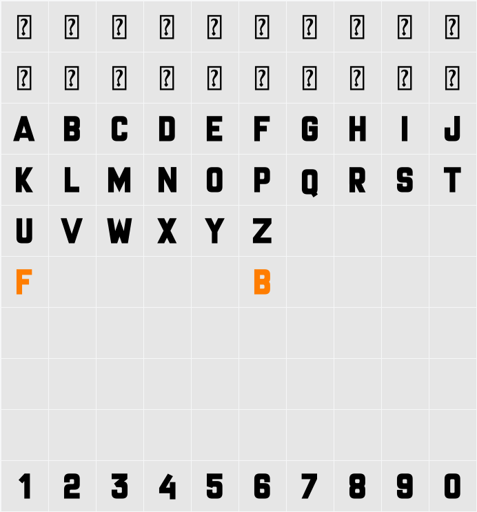 Mr Headlines Character Map