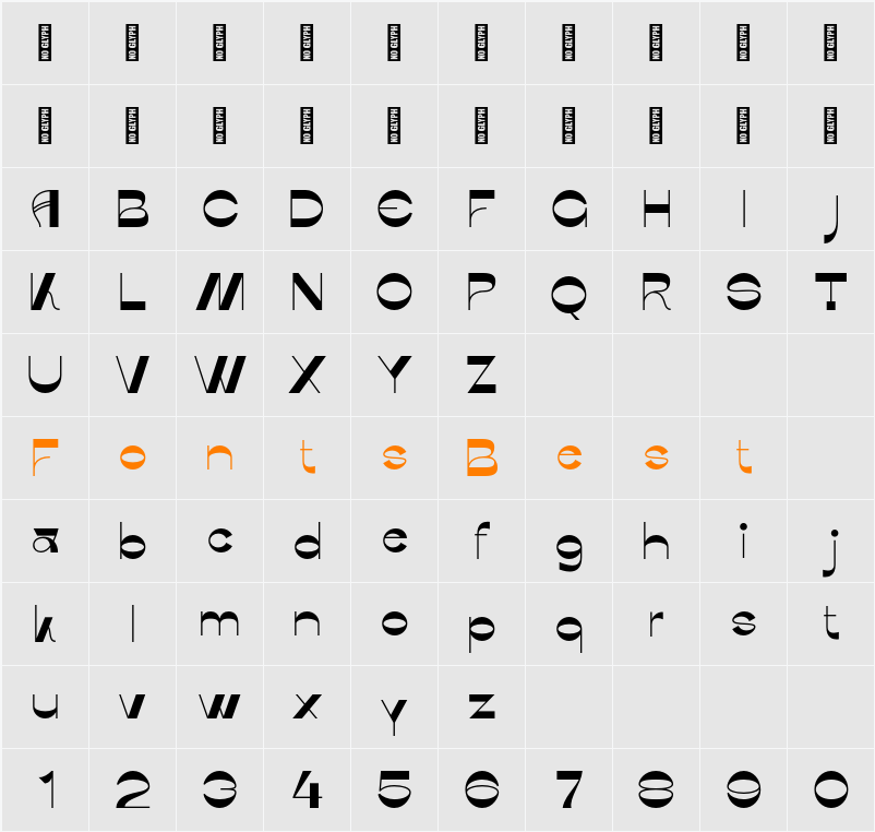 Parkford Character Map
