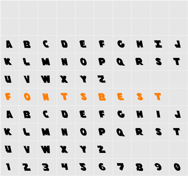 Flying Leatherneck Leftalic Character Map