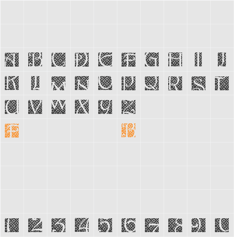 Batik Indo Character Map