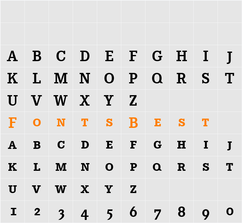Corporate E Expert BQ Character Map
