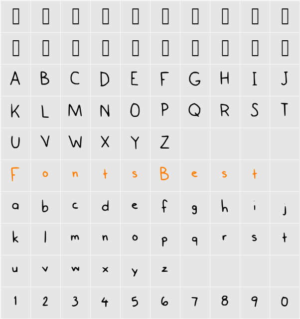 BacktoCool Character Map
