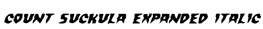 Count Suckula Expanded Italic Font Image