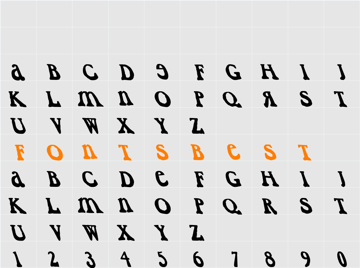 CaslonDadaesqueLeft Character Map