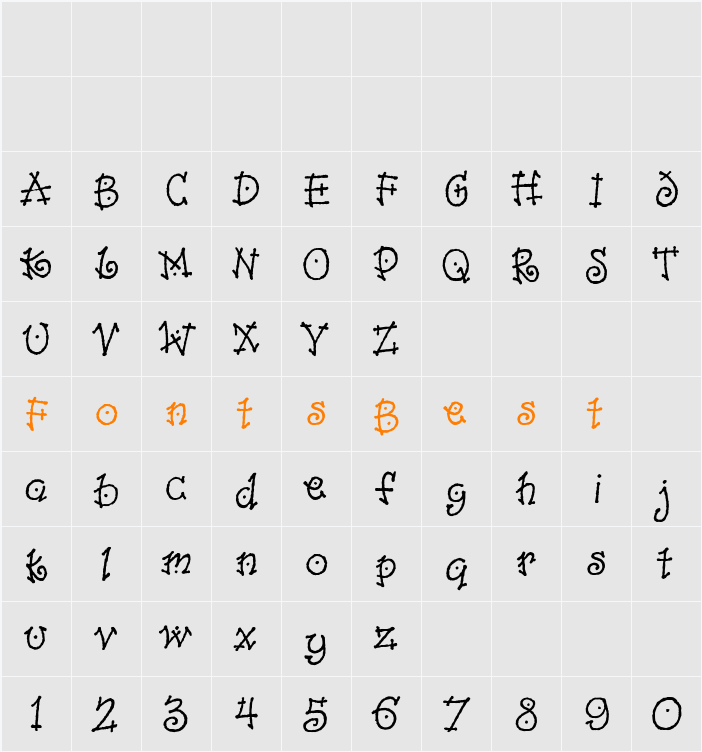 Dancin Character Map