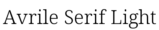 Avrile Serif Light Font Image