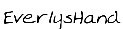 EverlysHand Font Image