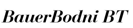 BauerBodni BT Font Image