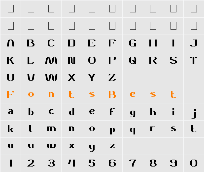 DANIEL Character Map