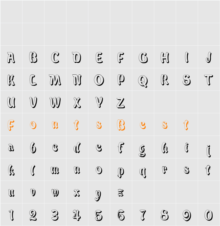 Babalu Shade Character Map