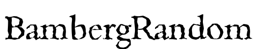 BambergRandom Font Image