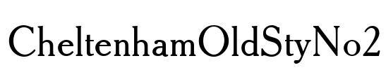 CheltenhamOldStyNo2 Font Image