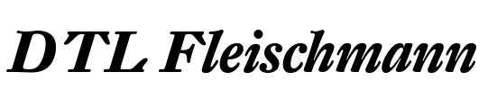 DTL Fleischmann Font Image