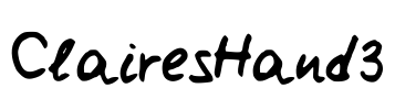 ClairesHand3 Font Image