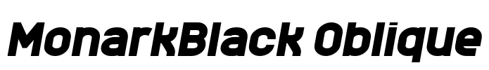 MonarkBlack Oblique Font Image