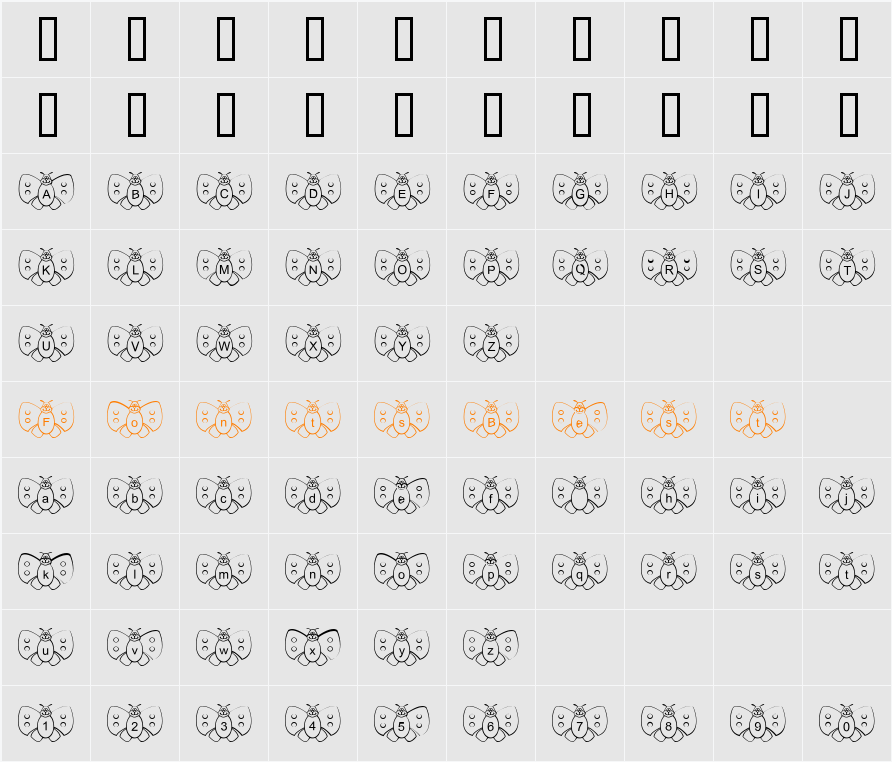 JI-Kettle Character Map