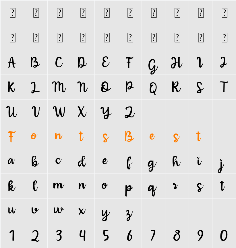 Bulgaria Character Map