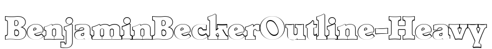 BenjaminBeckerOutline-Heavy Font Image