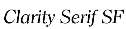 Clarity Serif SF Font Image