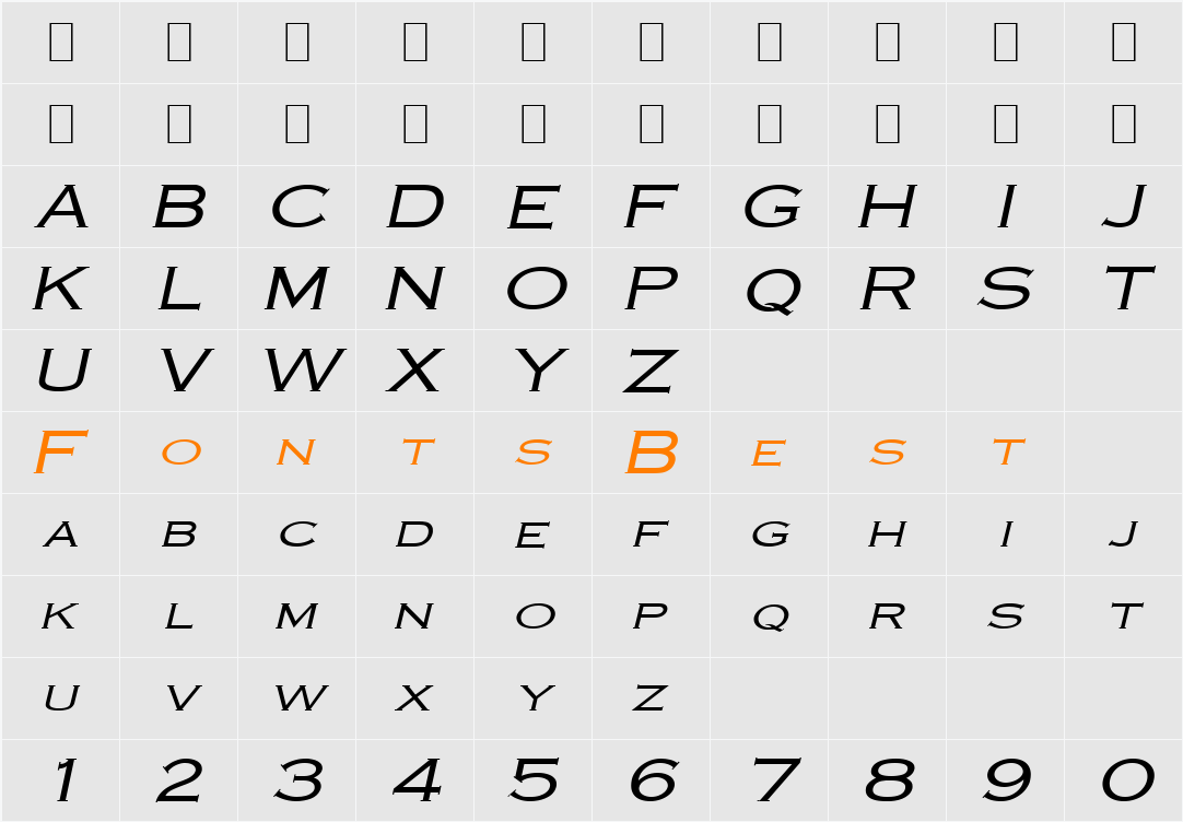 Cobalt-Extended Character Map