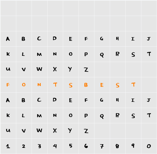 MoreCandy Character Map