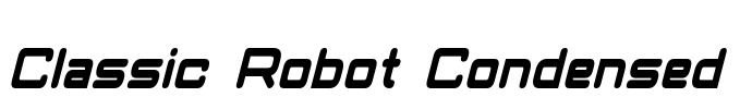Classic Robot Condensed Font Image