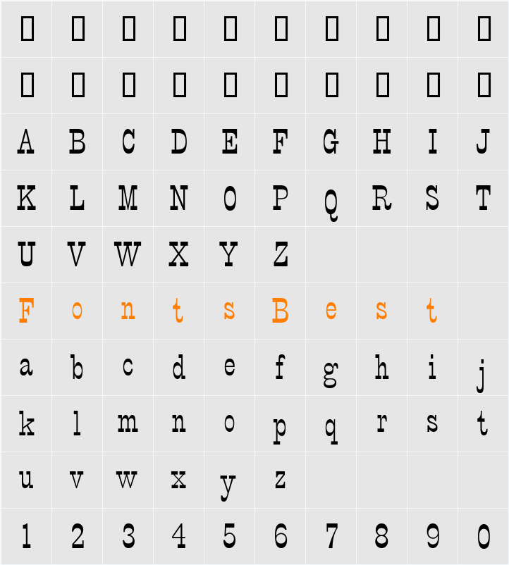 CircusLight Character Map