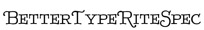 BetterTypeRiteSpec Font Image
