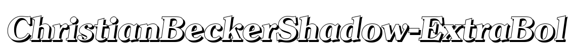 ChristianBeckerShadow-ExtraBol Font Image