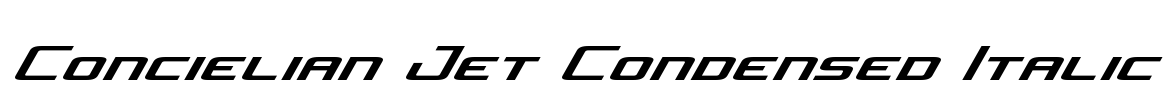 Concielian Jet Condensed Italic