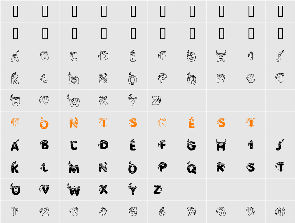 JI-Mopoke Character Map