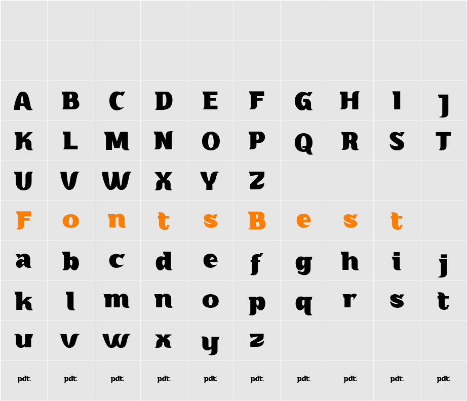 Adahi Personal Use ExtBlk Character Map