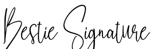 Bestie Signature Font Image