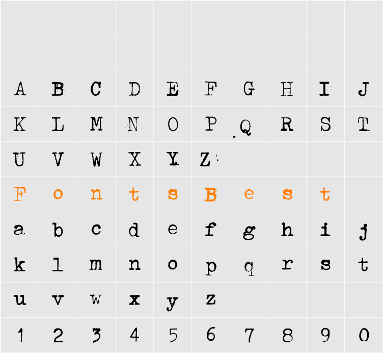 Mechanical Machine Character Map