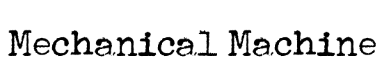 Mechanical Machine Font Image