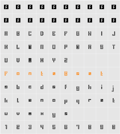 Bevel Fifteen Character Map