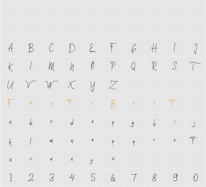 Barithom Signature Character Map