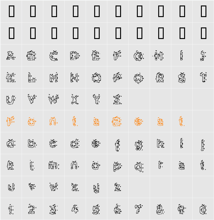 JI-Nether Character Map