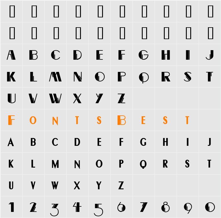 Banco Character Map