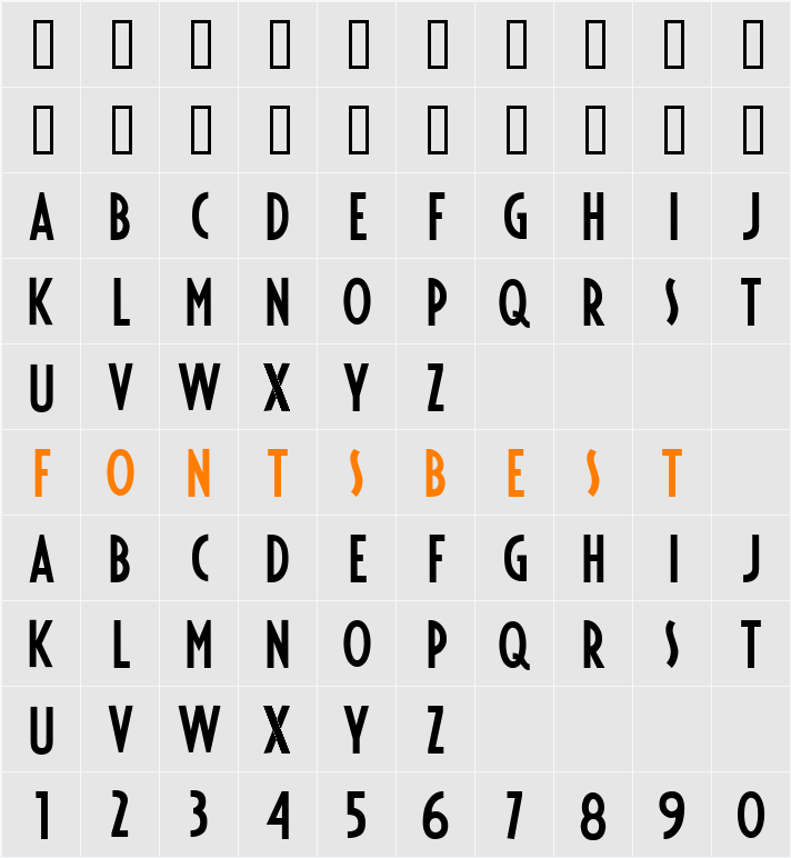 Fiesta Character Map