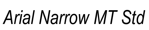 Arial Narrow MT Std
