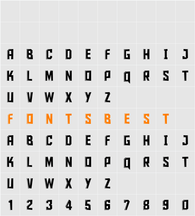 Iron Sans Character Map