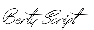 Berty Script Font Image