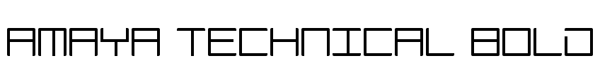 Amaya Technical Bold Font Image