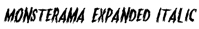Monsterama Expanded Italic Font Image
