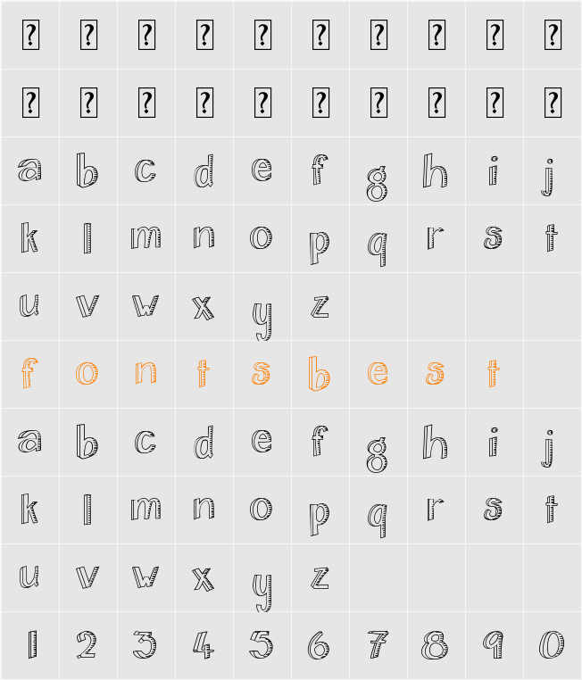 Home&Hearth-OutlineBold Character Map