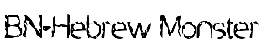 BN-Hebrew Monster Font Image